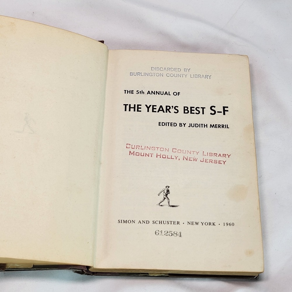 Fifth Annual of The Year's Best SF Science Fiction 1960 HC DJ Ex Libris - Picture 3 of 14